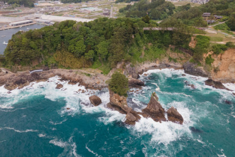東日本フライト　ドローン　三陸 三王岩